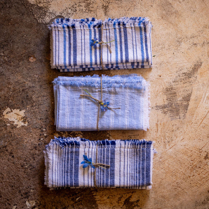 BUFFY: Eco-Conscious Striped Napkins- Sold as a Bundle of 4