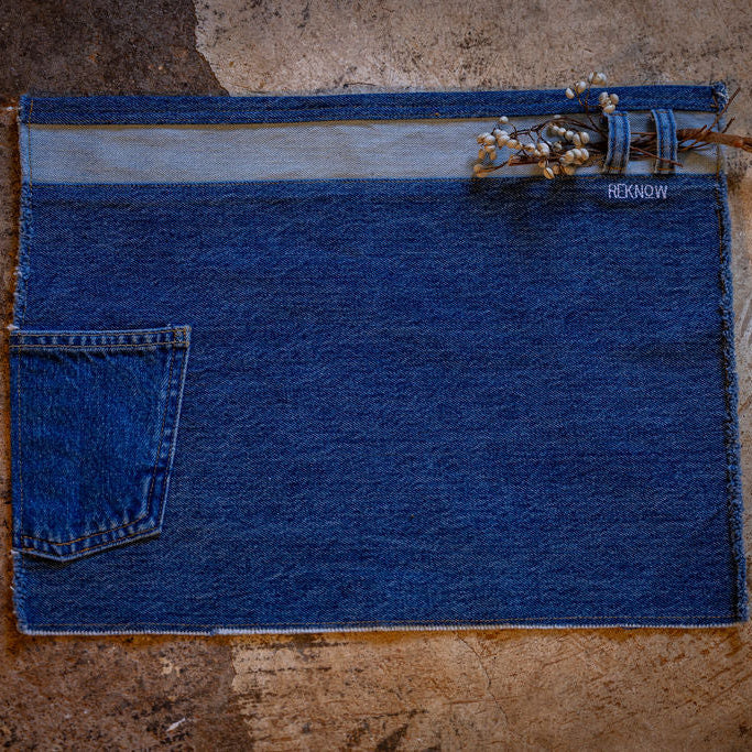 NASHVILLE: Upcycled Denim Placemat- Sold as a Bundle of 4