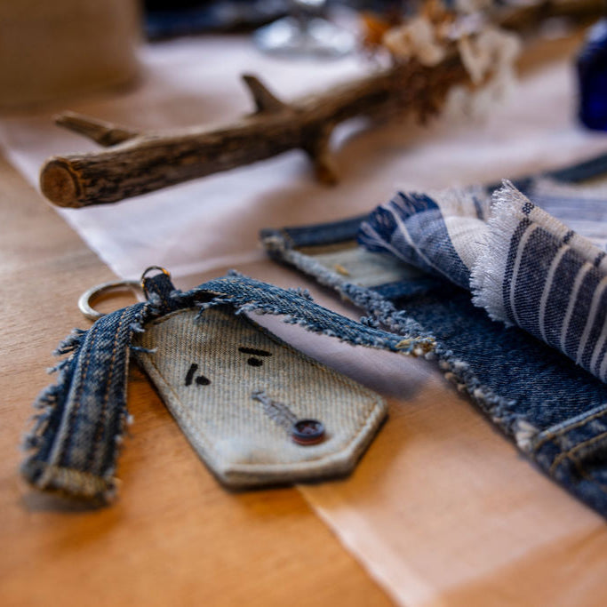 ALFIE: Upcycled Dog Key Chain