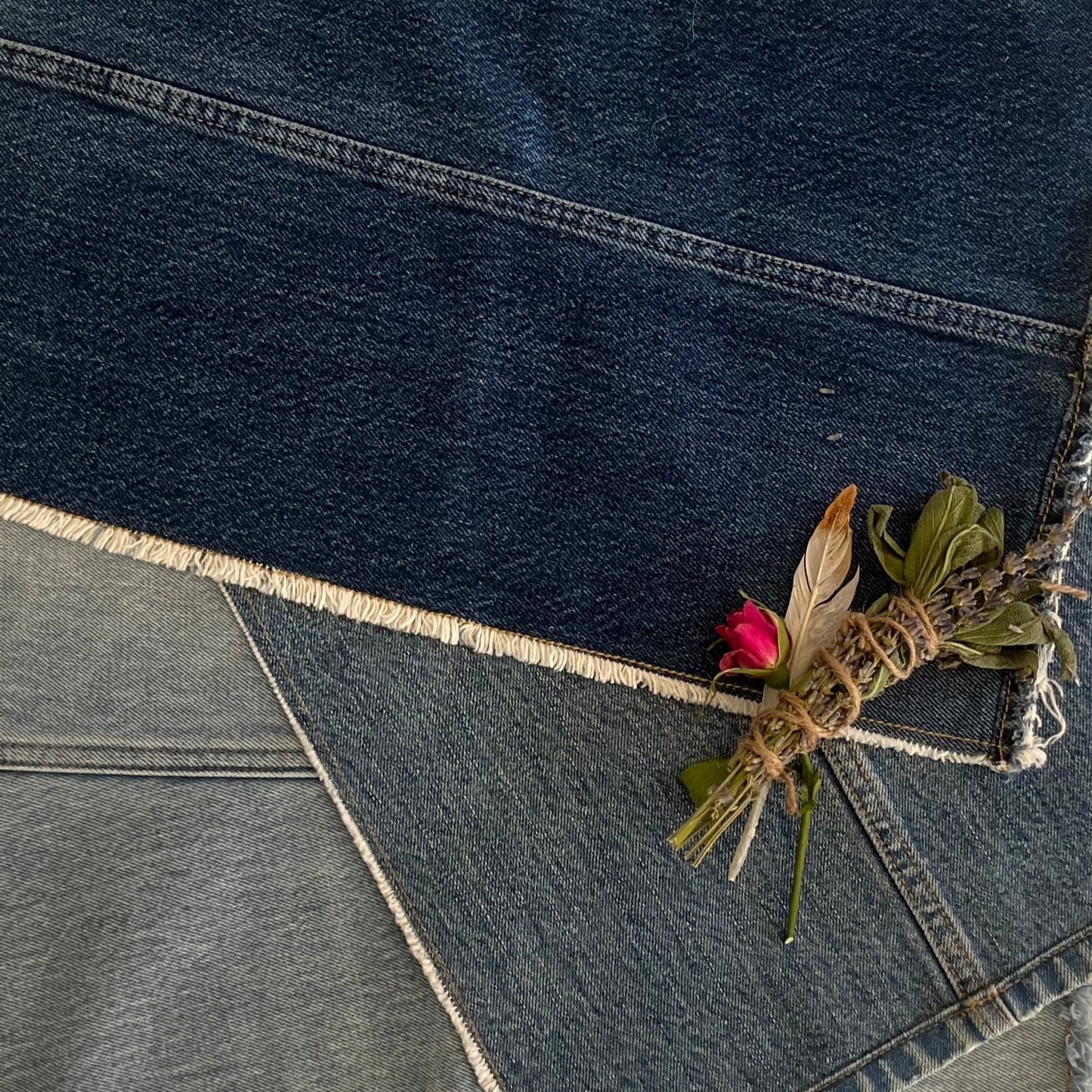 LIOR: Upcycled Denim Placemat- Sold as a Bundle of 4