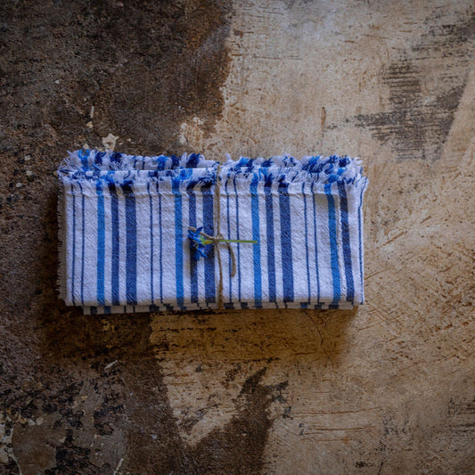 ARABELLA: Eco-Conscious Striped Napkins- Sold as a Bundle of 4