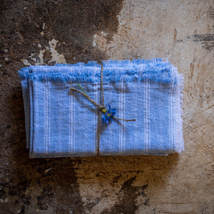 BUNNY: Eco-Conscious Striped Napkins- Sold as a Bundle of 4