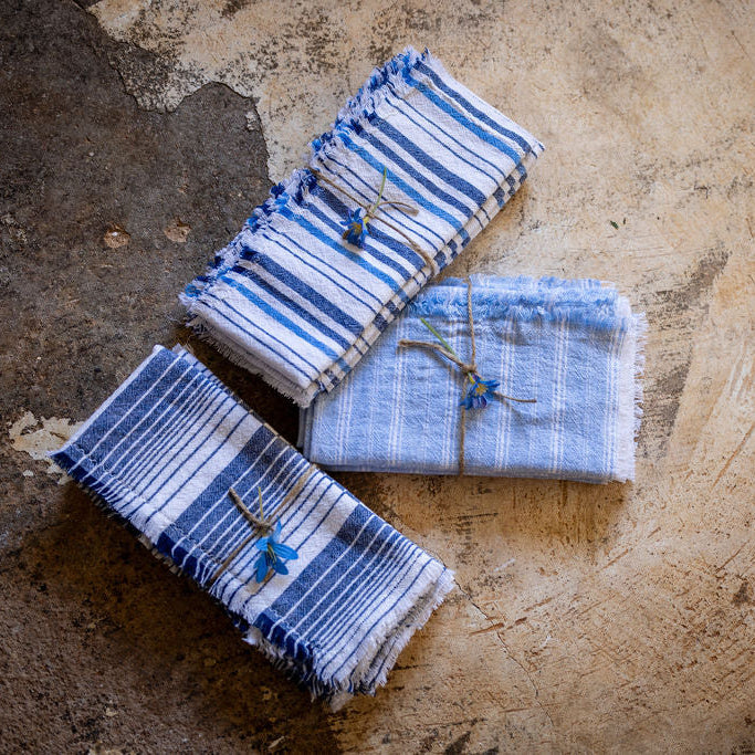 BUFFY: Eco-Conscious Striped Napkins- Sold as a Bundle of 4