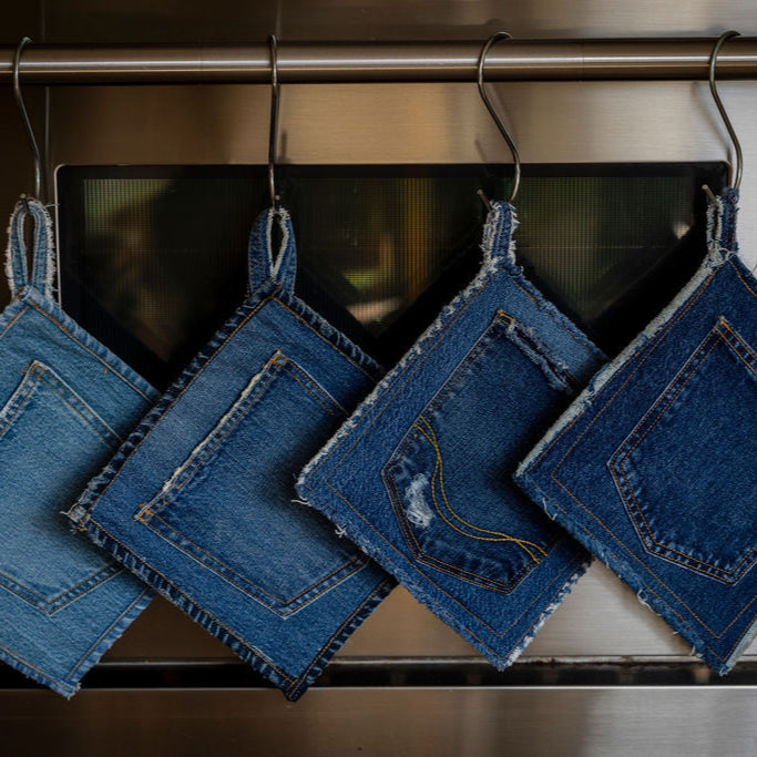 HOMIE: Upcycled Denim Potholder // Trivet